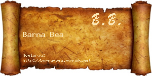 Barna Bea névjegykártya